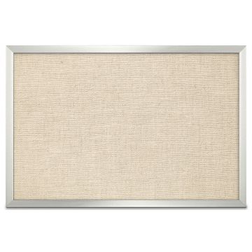 Aluminum Framed Burlap Weave Vinyl Tackboard, Toasted Almond, 24" H X 36" W