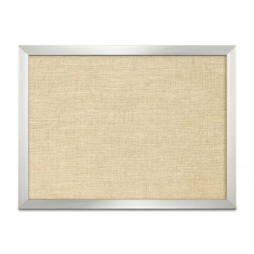 Aluminum Framed Burlap Weave Vinyl Tackboard, Topaz, 18" H X 24" W