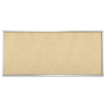 Aluminum Framed Burlap Weave Vinyl Tackboard, Topaz, 48" H X 120" W