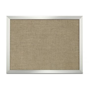 Aluminum Framed Burlap Weave Vinyl Tackboard, Mocha, 18" H X 24" W
