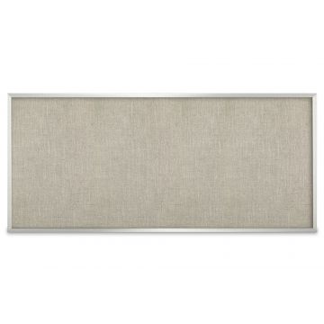 Aluminum Framed Burlap Weave Vinyl Tackboard, Driftwood, 48" H X 120" W