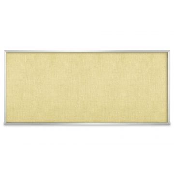 Aluminum Framed Burlap Weave Vinyl Tackboard, Buttercup, 48" H X 120" W