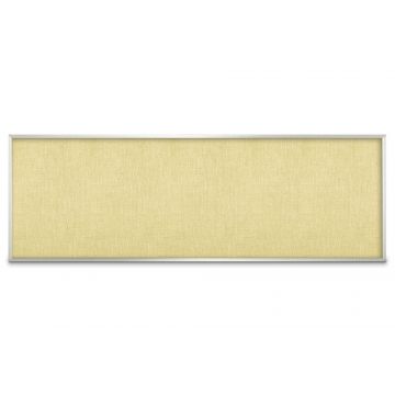 Aluminum Framed Burlap Weave Vinyl Tackboard, Buttercup, 48" H X 144" W