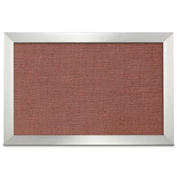 Aluminum Framed Burlap Weave Vinyl Tackboard, Rosebud, 12" H X 18" W
