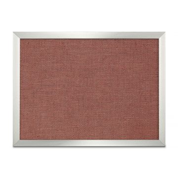 Aluminum Framed Burlap Weave Vinyl Tackboard, Rosebud, 18" H X 24" W