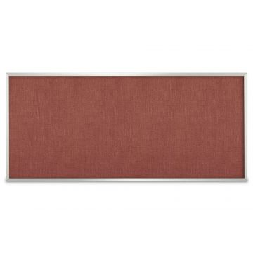 Aluminum Framed Burlap Weave Vinyl Tackboard, Rosebud, 48" H X 120" W