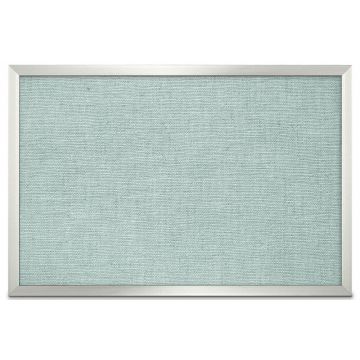 Aluminum Framed Burlap Weave Vinyl Tackboard, Powder Blue, 24" H X 36" W