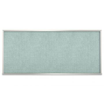Aluminum Framed Burlap Weave Vinyl Tackboard, Powder Blue, 48" H X 120" W