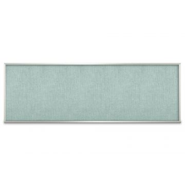 Aluminum Framed Burlap Weave Vinyl Tackboard, Powder Blue, 48" H X 144" W
