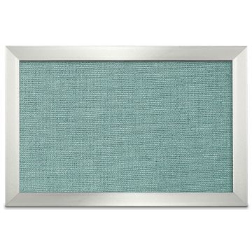 Aluminum Framed Burlap Weave Vinyl Tackboard, Seascape, 12" H X 18" W