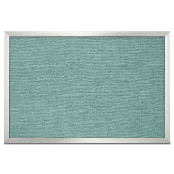 Aluminum Framed Burlap Weave Vinyl Tackboard, Seascape, 24" H X 36" W