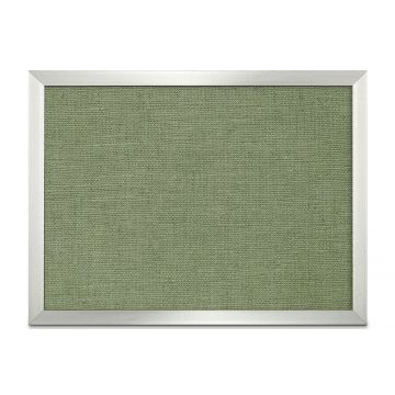 Aluminum Framed Burlap Weave Vinyl Tackboard, Sage, 18" H X 24" W