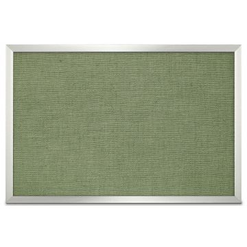 Aluminum Framed Burlap Weave Vinyl Tackboard, Sage, 24" H X 36" W