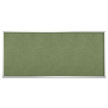Aluminum Framed Burlap Weave Vinyl Tackboard, Sage, 48" H X 120" W