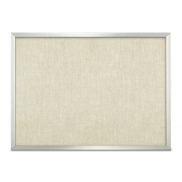 Aluminum Framed Burlap Weave Vinyl Tackboard, Oyster, 36" H X 48" W