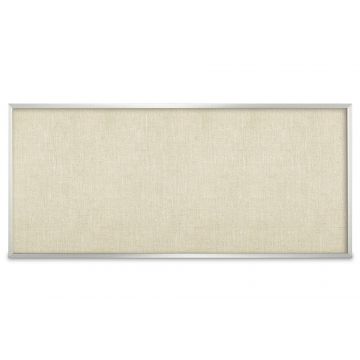 Aluminum Framed Burlap Weave Vinyl Tackboard, Oyster, 48" H X 120" W