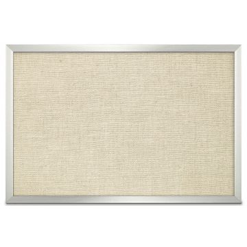 Aluminum Framed Burlap Weave Vinyl Tackboard, Putty, 24" H X 36" W