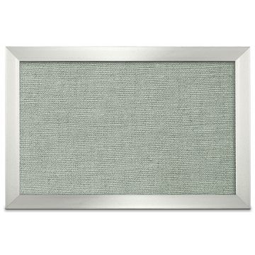 Aluminum Framed Burlap Weave Vinyl Tackboard, Shale, 12" H X 18" W