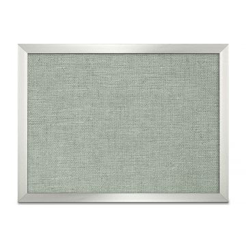 Aluminum Framed Burlap Weave Vinyl Tackboard, Shale, 18" H X 24" W