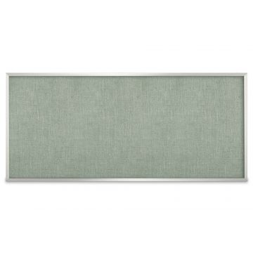 Aluminum Framed Burlap Weave Vinyl Tackboard, Shale, 48" H X 120" W