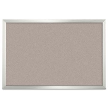 Forbo Aluminum Framed Colored Corkboard, Potato Skin, 24" H X 36" W