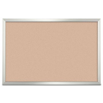 Forbo Aluminum Framed Colored Corkboard, Blanched Almond, 24" H X 36" W