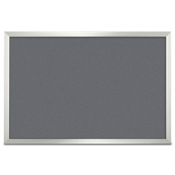 Forbo Aluminum Framed Colored Corkboard, Poppy Seed, 24" H X 36" W