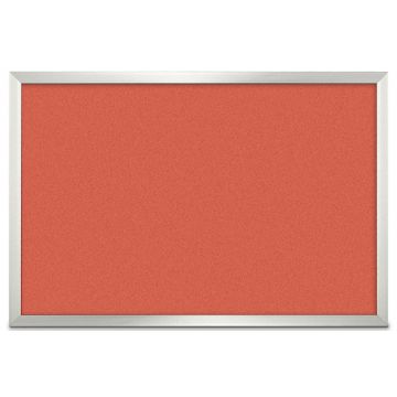 Forbo Aluminum Framed Colored Corkboard, Tangerine Zest, 24" H X 36" W