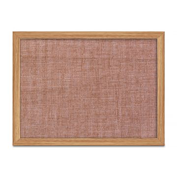 Oak Framed Fabric Tackboard, Rose Quartz, 18" H X 24" W