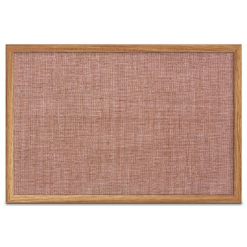 Oak Framed Fabric Tackboard, Rose Quartz, 24" H X 36" W