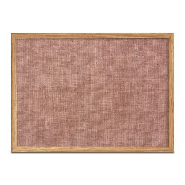 Oak Framed Fabric Tackboard, Rose Quartz, 36" H X 48" W