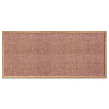 Oak Framed Fabric Tackboard, Rose Quartz, 48" H X 120" W