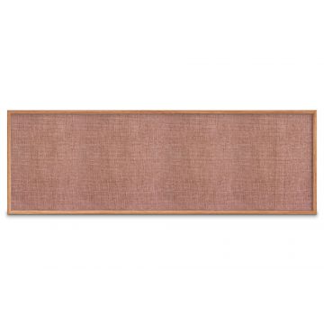 Oak Framed Fabric Tackboard, Rose Quartz, 48" H X 144" W