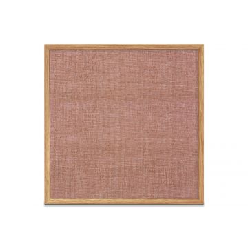 Oak Framed Fabric Tackboard, Rose Quartz, 48" H X 48" W
