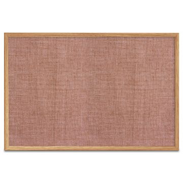 Oak Framed Fabric Tackboard, Rose Quartz, 48" H X 72" W