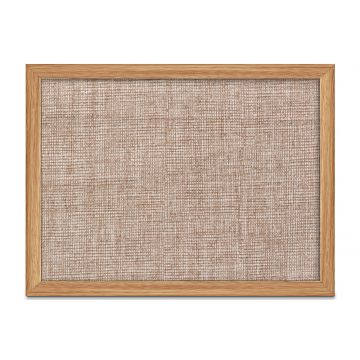 Oak Framed Fabric Tackboard, Quartz, 18" H X 24" W
