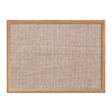 Oak Framed Fabric Tackboard, Quartz, 36" H X 48" W