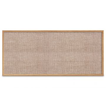 Oak Framed Fabric Tackboard, Quartz, 48" H X 120" W