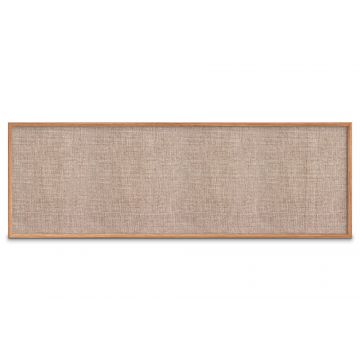 Oak Framed Fabric Tackboard, Quartz, 48" H X 144" W