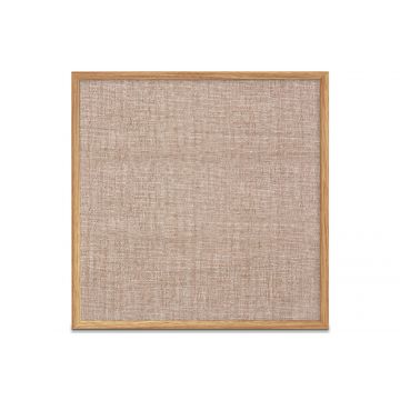 Oak Framed Fabric Tackboard, Quartz, 48" H X 48" W