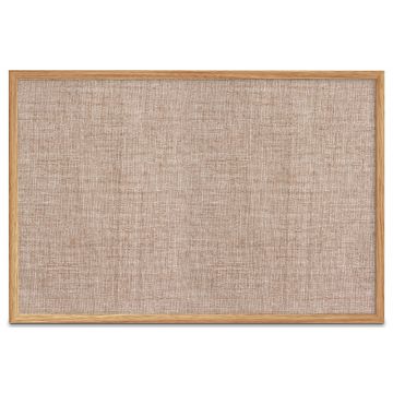 Oak Framed Fabric Tackboard, Quartz, 48" H X 72" W