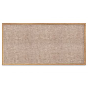 Oak Framed Fabric Tackboard, Quartz, 48" H X 96" W