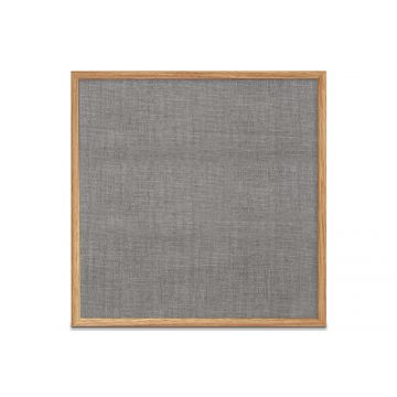 Oak Framed Fabric Tackboard, Grey Mix, 48" H X 48" W