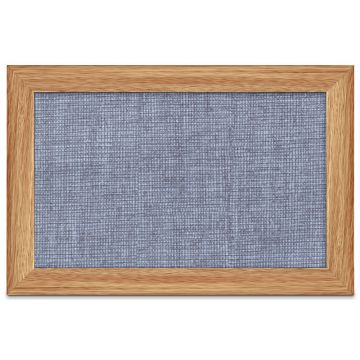 Oak Framed Fabric Tackboard, Wedgewood, 12" H X 18" W
