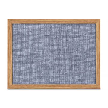 Oak Framed Fabric Tackboard, Wedgewood, 18" H X 24" W