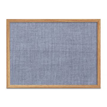 Oak Framed Fabric Tackboard, Wedgewood, 36" H X 48" W
