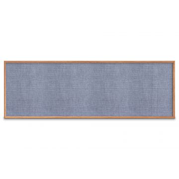 Oak Framed Fabric Tackboard, Wedgewood, 48" H X 144" W