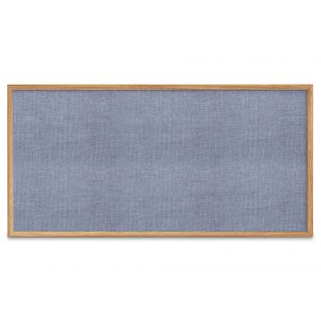 Oak Framed Fabric Tackboard, Wedgewood, 48" H X 96" W