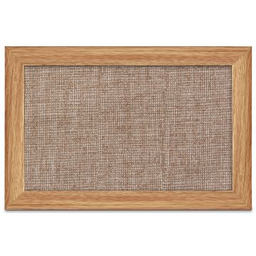 Oak Framed Fabric Tackboard, Pumice, 12" H X 18" W