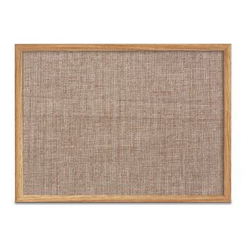 Oak Framed Fabric Tackboard, Pumice, 36" H X 48" W